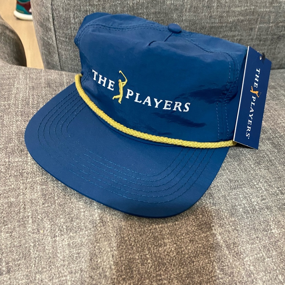 The Players Championship barstool sports rope hat blue gold golf hat